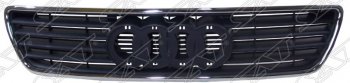 Решетка радиатора SAT (с хромом) Audi A6 C4 универсал (1994-1997)  (Цвет: черный.)