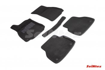 4 999 р. Комплект 3D ковриков в салон (ворсовые / чёрные) Seintex  Audi A6 ( (C8) седан,  (C8) универсал) (2018-2024). Увеличить фотографию 1