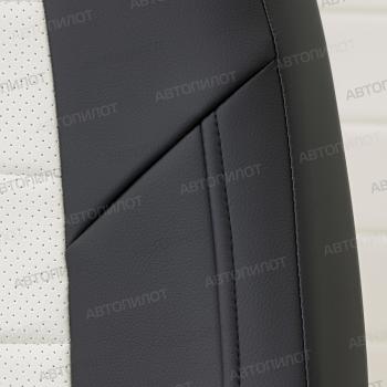 13 449 р. Чехлы сидений (экокожа, 40/60) Автопилот  Audi A6  C6 (2004-2010) (черный/белый). Увеличить фотографию 5