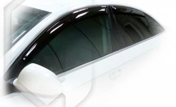 1 989 р. Дефлектора окон CA-Plastic  Audi A6  C6 (2004-2010) (Classic полупрозрачный, Без хром.молдинга). Увеличить фотографию 1
