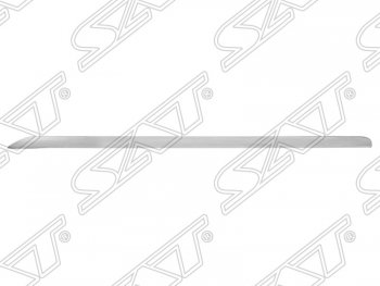 659 р. Молдинг переднего бампера SAT (правый, хром)  Audi A6  C6 (2004-2008). Увеличить фотографию 1