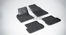 Износостойкие коврики в салон с рисунком Сетка SeiNtex Premium 4 шт. (резина) Audi A6 C6 дорестайлинг, седан (2004-2008)