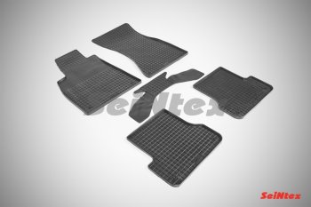 4 999 р. Износостойкие резиновые коврики в салон Сетка Seintex  Audi A7  4G (2010-2014). Увеличить фотографию 1