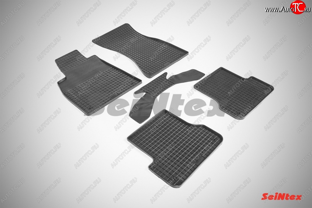 4 999 р. Износостойкие резиновые коврики в салон Сетка Seintex  Audi A7  4G (2010-2014)