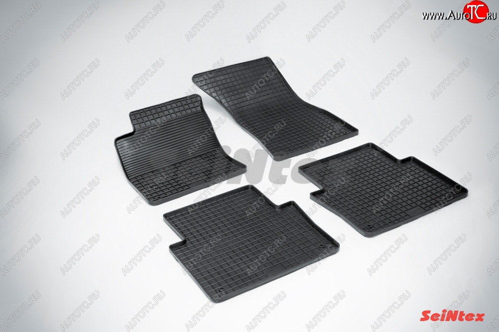 4 999 р. Износостойкие резиновые коврики в салон сетка Seintex Audi A8 D3 дорестайлинг (2002-2005)