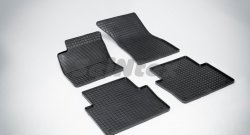 Износостойкие коврики в салон с рисунком Сетка SeiNtex Premium 4 шт. (резина) Audi (Ауди) A8 (А8)  D3 (2002-2009) D3 дорестайлинг, 1-ый рестайлинг, 2-ой рестайлинг