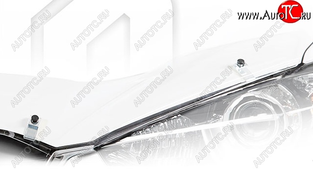 1 999 р. Дефлектор капота CA-Plastiс  Audi Q3  8U (2011-2018) (Classic прозрачный, Без надписи)