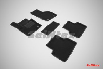 4 999 р. Комплект 3D ковриков в салон Seintex  Audi Q3  8U (2011-2015) (Чёрный). Увеличить фотографию 1