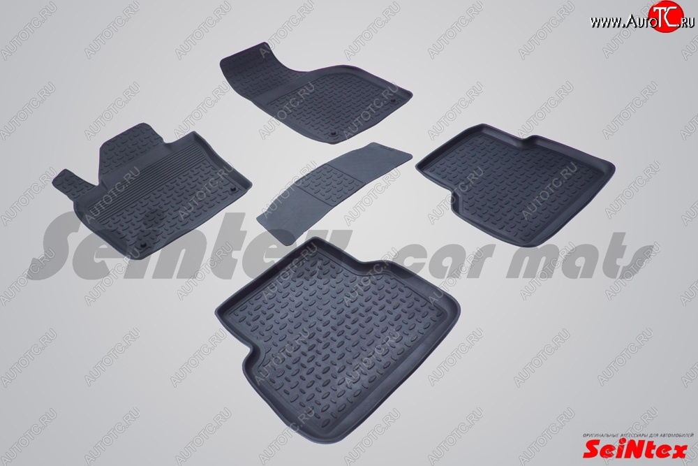 4 599 р. Износостойкие коврики в салон с высоким бортом SeiNtex Premium 4 шт. (резина)  Audi Q3  8U (2011-2015)