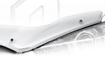 2 199 р. Дефлектор капота CA-Plastiс  Audi Q5  8R (2008-2012) (Шелкография серебро). Увеличить фотографию 1