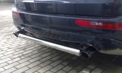 7 199 р. Защита заднего бампера из трубы диаметром 63.5 мм Металл Дизайн Audi Q5 8R дорестайлинг (2008-2012). Увеличить фотографию 1