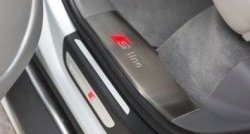 4 499 р. Накладки на порожки автомобиля СТ  Audi Q5  8R (2012-2017). Увеличить фотографию 2