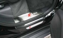 8 599 р. Накладки на порожки автомобиля S-line  Audi Q5  8R (2012-2017). Увеличить фотографию 2