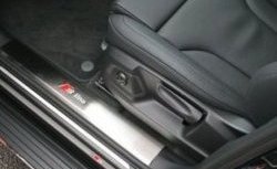 8 599 р. Накладки на порожки автомобиля S-line Audi Q5 8R дорестайлинг (2008-2012). Увеличить фотографию 1