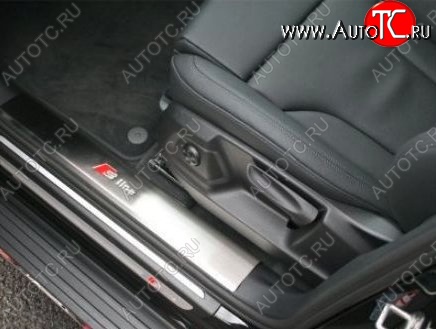 8 599 р. Накладки на порожки автомобиля S-line Audi Q5 8R дорестайлинг (2008-2012)