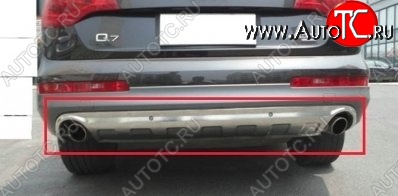 42 999 р. Накладка на задний бампер CT Audi Q7 4L рестайлинг (2009-2015) (Неокрашенная)