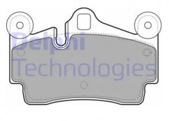 3 699 р. Комплект тормозных колодок (дисковые тормоза) DELPHI Audi Q7 4M дорестайлинг (2015-2020). Увеличить фотографию 1
