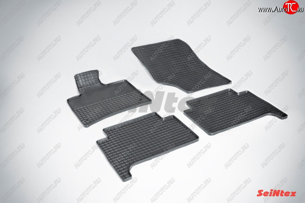 4 999 р. Износостойкие коврики в салон с рисунком Сетка SeiNtex Premium 4 шт. (резина)  Audi Q7  4L (2005-2009)