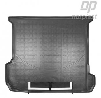 3 299 р. Коврик багажника Norplast (7 мест, сложенный 3 ряд)  Audi Q7  4M (2015-2024) (Черный, с погрузочным ковриком (фартуком)). Увеличить фотографию 1