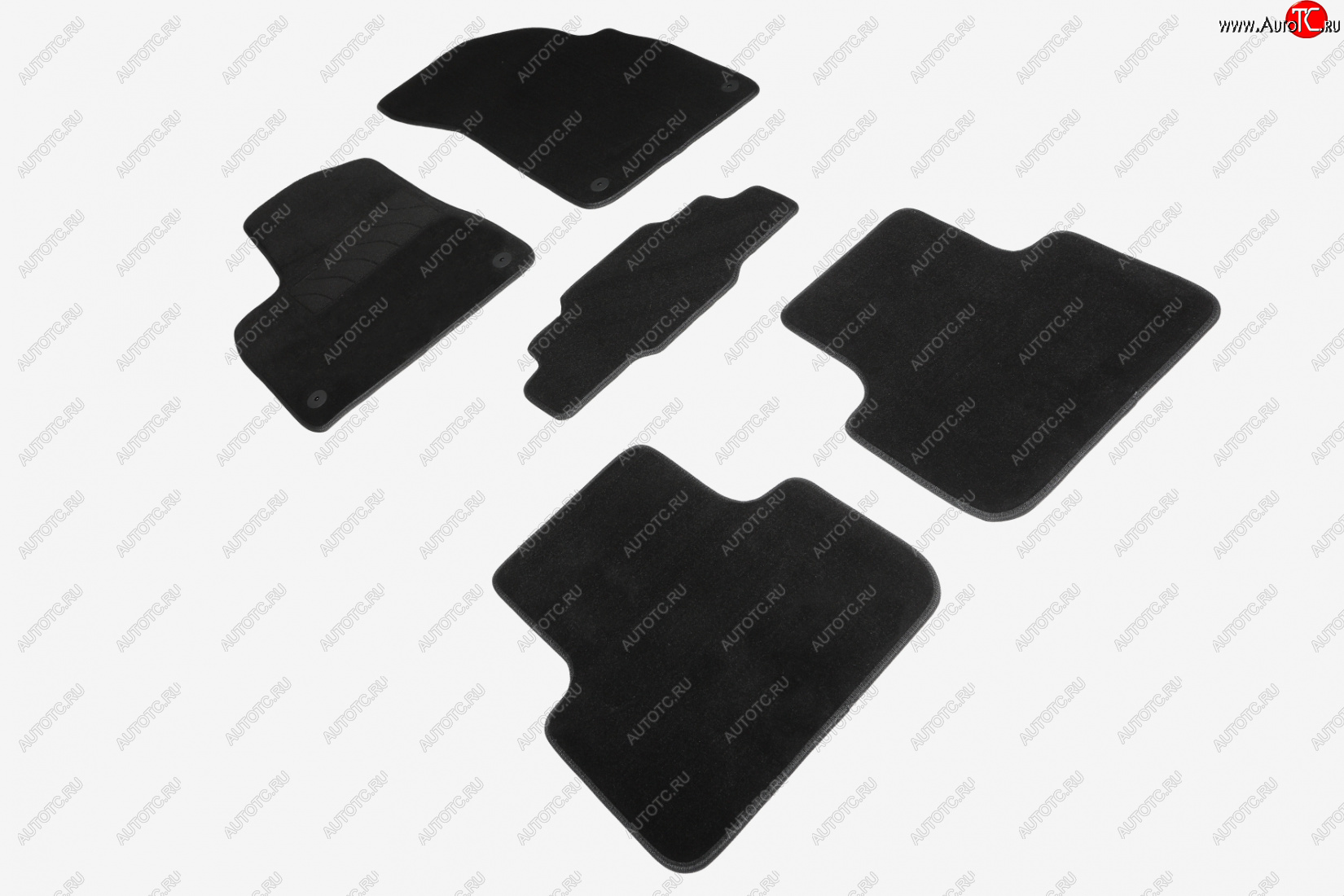 2 599 р. Коврики в салон SEINTEX ВОРС (комплект) Audi Q7 4M рестайлинг (2019-2024) (Цвет: черный)