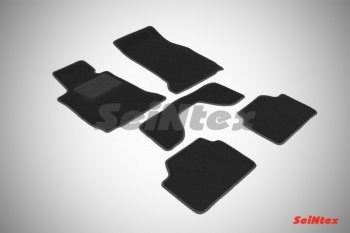2 699 р. Комплект ворсовых ковриков в салон LUX Seintex  BMW 1 серия ( F21,  F20) (2011-2020) (Чёрный). Увеличить фотографию 1