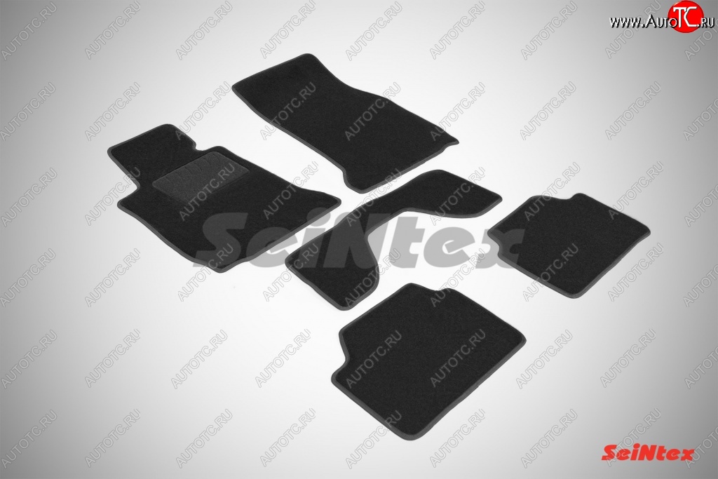 2 699 р. Комплект ворсовых ковриков в салон LUX Seintex  BMW 1 серия ( F21,  F20) (2011-2020) (Чёрный)