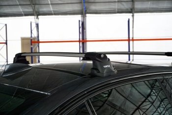14 499 р. Багажник на крышу TURTLE Air3 Premium (в штатные места с резьбовым соединением) Mazda 6 GH дорестайлинг седан (2007-2010) (серебро). Увеличить фотографию 5