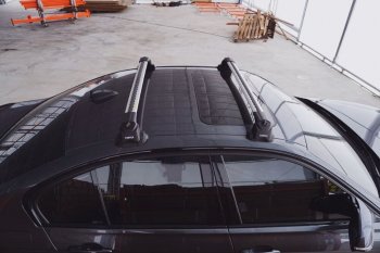 14 499 р. Багажник на крышу TURTLE Air3 Premium (в штатные места с резьбовым соединением) BMW 3 серия G20 седан (2018-2022) (серебро). Увеличить фотографию 4