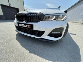 11 999 р. Сплиттер переднего М-бампера М-Perfomance BMW 3 серия G20 седан (2018-2022) (цвет: черный глянец). Увеличить фотографию 11