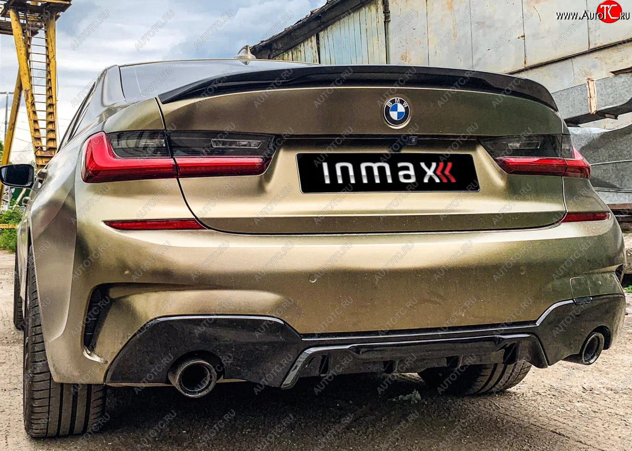 11 999 р. Диффузор заднего бампера М-Perfomance 320 BMW 3 серия G20 седан (2018-2022) Inmax (цвет: черный глянец)