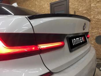 7 899 р. Лип спойлер М-Perfomance BMW 3 серия G20 седан (2018-2022) (цвет: черный глянец). Увеличить фотографию 4