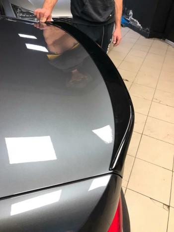 Лип спойлер INMAX (аналог М-Perfomance OEM 51192458369) BMW (БМВ) 3 серия  G20 (2018-2022) G20 седан  (цвет: черный глянец)