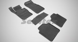 5 499 р. Износостойкие коврики в салон с рисунком Сетка SeiNtex Premium 4 шт. (резина)  BMW 3 серия  F34 (2012-2016). Увеличить фотографию 1