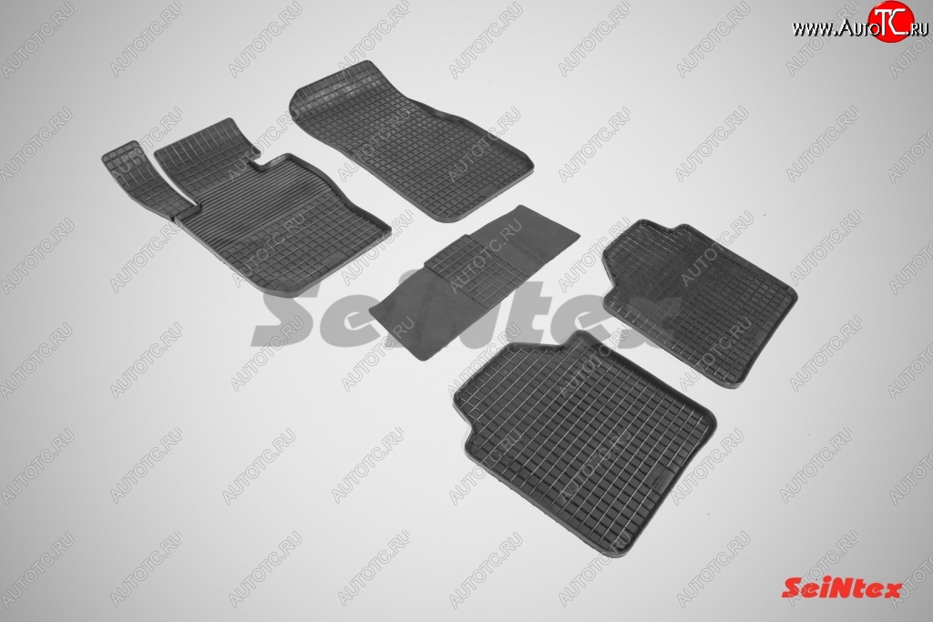 5 499 р. Износостойкие коврики в салон с рисунком Сетка SeiNtex Premium 4 шт. (резина)  BMW 3 серия  F34 (2012-2016)
