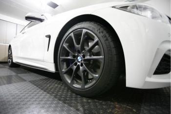 9 499 р. Пластиковые накладки под пороги М-Perfomance BMW 4 серия F32 купе дорестайлинг (2013-2017) (цвет: черный матовый). Увеличить фотографию 3