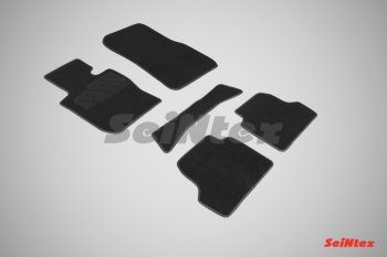 2 699 р. Комплект ворсовых ковриков в салон LUX Seintex (Xdrive)  BMW 4 серия  F32 (2013-2017) (Чёрный). Увеличить фотографию 1