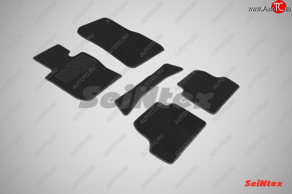 2 699 р. Комплект ворсовых ковриков в салон LUX Seintex (Xdrive)  BMW 4 серия  F32 (2013-2017) (Чёрный)