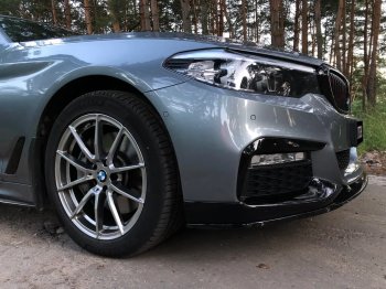 14 999 р. Сплиттер переднего бампера М-Perfomance BMW 5 серия G30 дорестайлинг, седан (2016-2020) (Черный матовый). Увеличить фотографию 10