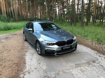 15 999 р. Сплиттер переднего бампера M-Performance  BMW 5 серия  G30 (2016-2020) (Черный глянцевый). Увеличить фотографию 12