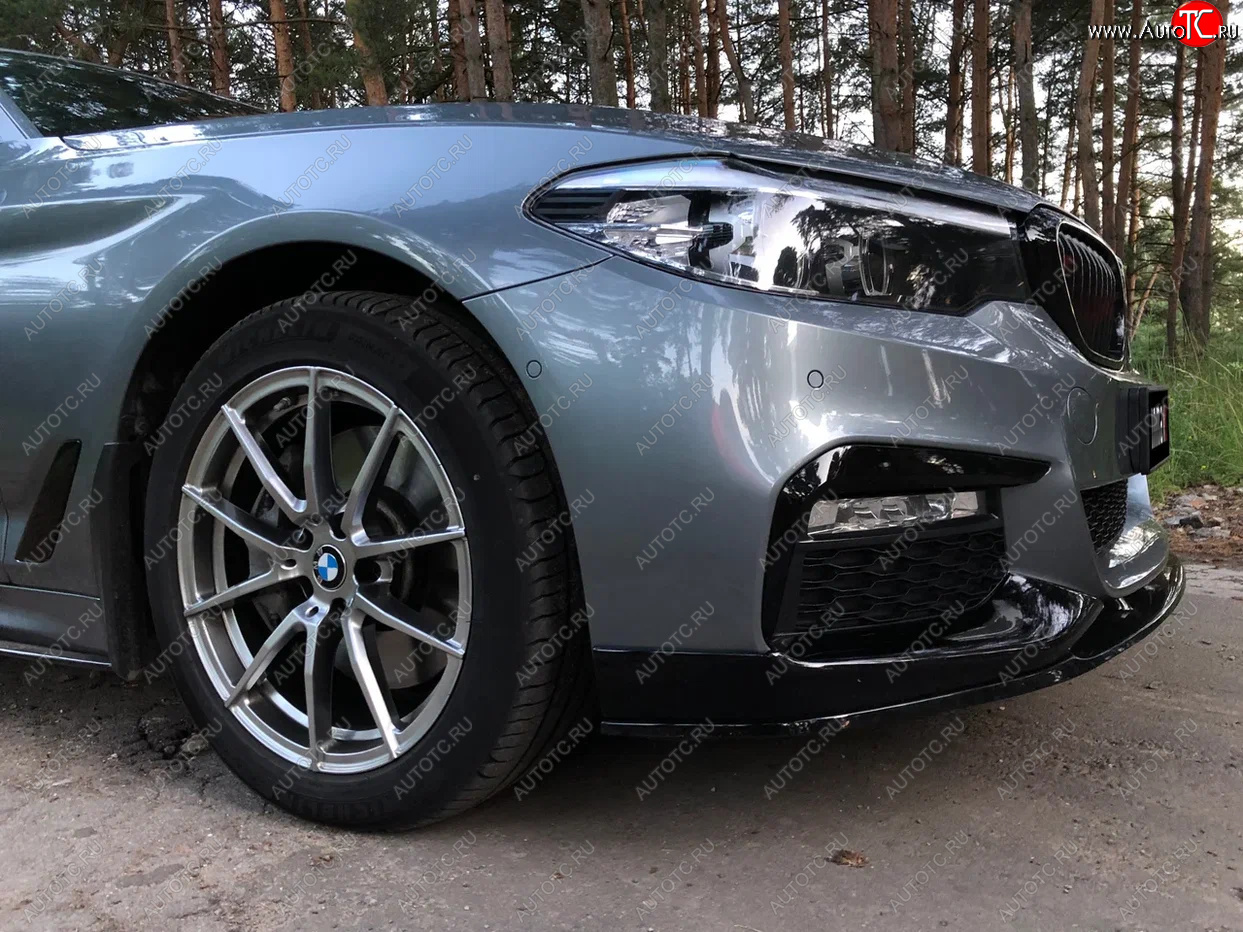 15 999 р. Сплиттер переднего бампера M-Performance  BMW 5 серия  G30 (2016-2020) (Черный глянцевый)