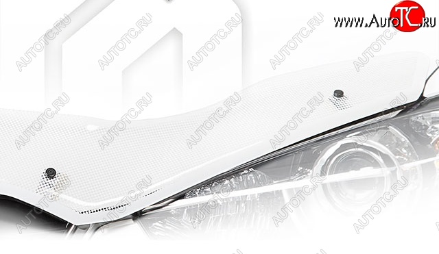 2 259 р. Дефлектор капота CA-Plastiс  BMW 5 серия ( F11,  F10) (2009-2017) (Шелкография белая)