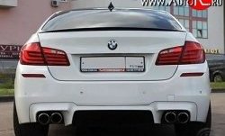 5 999 р. Лип спойлер М-Perfomance BMW 5 серия F10 седан дорестайлинг (2009-2013) (Черный матовый). Увеличить фотографию 3