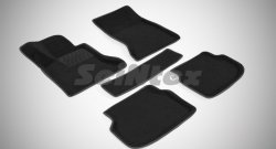 4 999 р. Износостойкие коврики в салон SeiNtex Premium 3D 4 шт. (ворсовые, черные)  BMW 5 серия  F10 (2009-2013). Увеличить фотографию 1