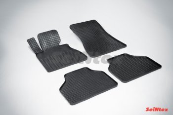 4 999 р. Износостойкие резиновые коврики в салон Сетка Seintex BMW 7 серия E65,E66, E67, E68 дорестайлинг, седан (2001-2005). Увеличить фотографию 1