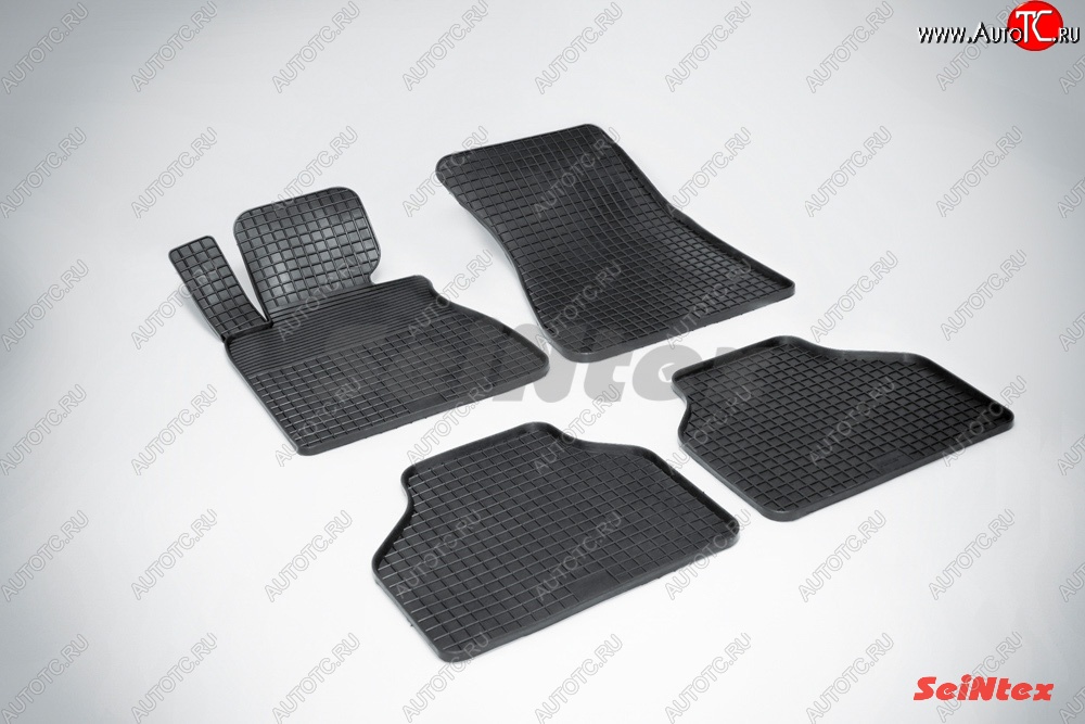 4 999 р. Износостойкие резиновые коврики в салон Сетка Seintex  BMW 7 серия  E65,E66, E67, E68 (2001-2005)
