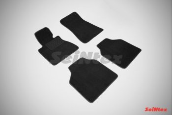 Комплект ворсовых ковриков в салон LUX L Seintex BMW 7 серия E65,E66, E67, E68 дорестайлинг, седан (2001-2005)  (Черный)