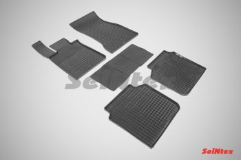 5 999 р. Износостойкие резиновые коврики в салон Сетка Seintex  BMW 7 серия  G11-G12 (2015-2024). Увеличить фотографию 1