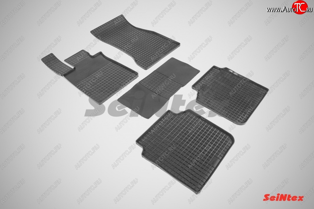 5 999 р. Износостойкие резиновые коврики в салон Сетка Seintex  BMW 7 серия  G11-G12 (2015-2024)