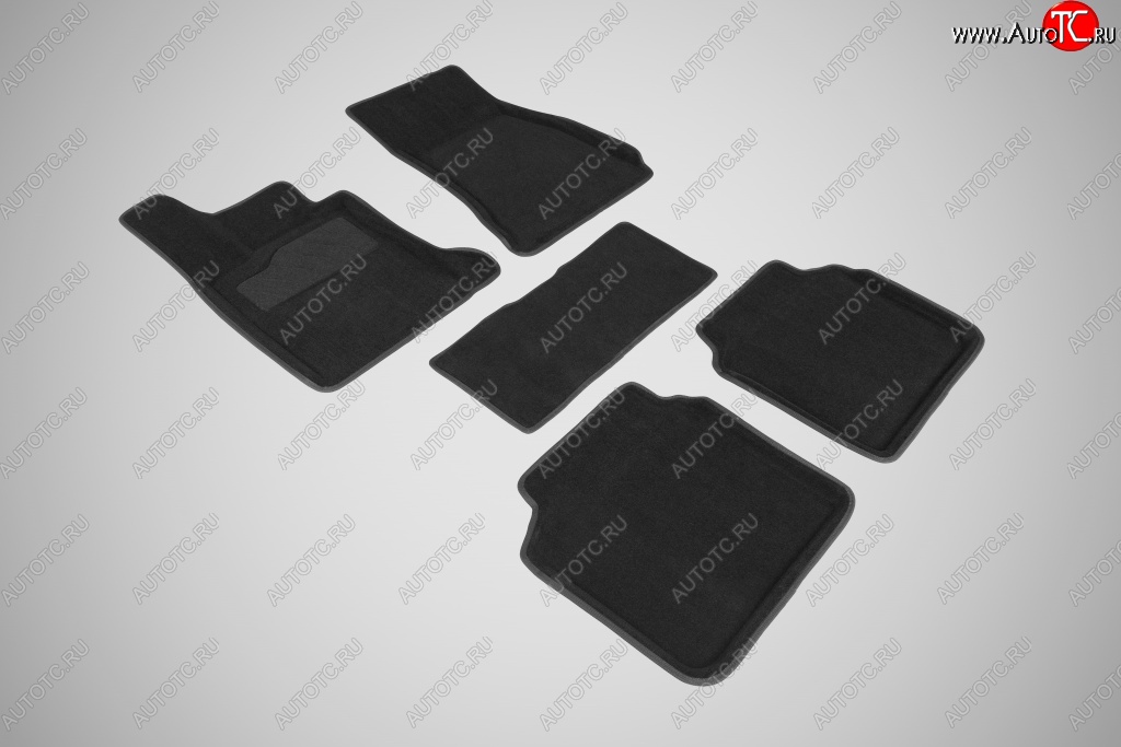 4 999 р. Износостойкие коврики в салон 3D BMW 7 Ser G-12 черные (компл)  BMW 7 серия  G11-G12 (2015-2024)