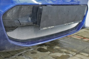 2 599 р. Защитная сетка радиатора в бампер Стрелка 11 Стандарт (алюминий/пластик, 2.0i /2.0d/3.0d, AT, Base)  BMW X3  G01 (2017-2021) (Цвет: хром). Увеличить фотографию 1